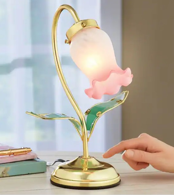 Decorative Flower Shaped Touch Lamp with 3 Brightness Settings